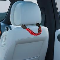 Car Headrest Grab Handle Easy Use Nylon Material Rear Seat Passenger Armrest Bar Kit for Vehicles raudona