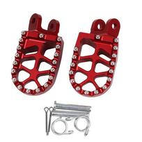 Dirt Bike Footrest Footpegs Foot Pegs Pedal Parts For HONDA CRM250 CRM 250 XR250R XR400R XR 250R 400R XR 250 R 400 R Accessories raudona