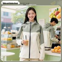 Waterproof Shell Jacket for Catering Staff: Autumn/Winter Style with Custom Logo for Milk Tea & Coffee Shops M