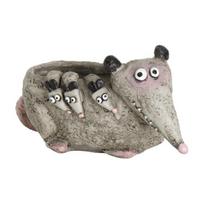 Small Animal Planter Pot Cartoon Frog/Crocodile/Dog Flower Pot Cute Decorative Cactus Pot for Home Office Desk Garden Decor E