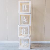 Transparent Letter Balloon Box Baby Shower Decorations Happy Birthday Wedding Decor 1st Birthday Party Supplies Balloon Box BABY balta