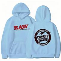RAW Fashion Hoodie Men's Sweatshirt Polar Fleece Hooded Harajuku Hip Hop Casual Men's Ladies Hoodie High Quality Pullover Hoodie S