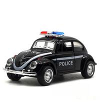 1/32 Lydinio Vabalas Policijos Automobilis, Gaisrinė Mašina, Regeneruojamas Automobilio Modelis, Vaikų Žaislas, Gimtadienio Dovana juoda