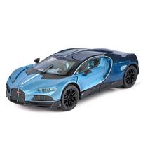 1/24 Bugatti Tourbillon Supercar Alloy Car Model Sound and Light Pull Back Children's Toy Collectibles Birthday Gift mėlyna