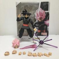 SHF Dragon Ball Super Saiyan Pink Hair Son Goku Articulated Joints Moveable PVC Action Figure Collectible Toys 16cm no box