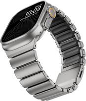 Stainless Steel Band for Apple Watch Ultra 3 2 1 49mm 46mm 45mm 44mm Rubber Metal Strap for Iwatch Series 11 10 9 8 7 6 5 SE3 44mm 45mm 46mm 49mm&L(175mm)