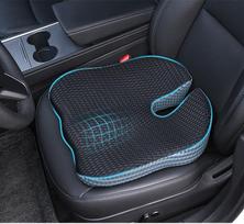Comfort Car Booster Seat Cushion,Memory Foam Cushion,with Non-Slip Base, Black, Improves Posture & Vision juoda