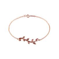 Tiffany & Co. Olive Leaf Pattern 18K Rose Gold Bracelet Unisex Bracelet 60149028 S