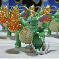 New Pokemon Action Model Fire Punch Dragonite Gk Anime Model Playthings Model Ornament Set For Doll Birthday Present Premium Quality