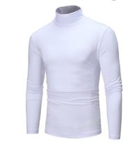 Vyriški madingi ploni golfai ilgomis rankovėmis T-shirt pagrindiniai marškinėliai dideli dydžiai S balta