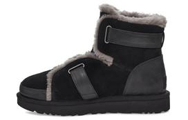 UGG Dune Mini Buckle Boot Fleece Lined Black Women's 1119431-BLK 36