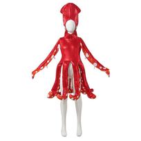 Vibrant Red Squid Outfit For Children Ideal For Anime Roleplay And Themed Events 110 Child
