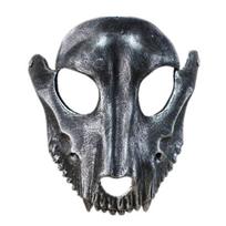 Exquisite Silver And White Goat Bone Mask Perfect For Halloween And Festive Events Silver Mask