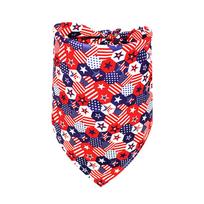 Patriotic Pet Dog Bandana Bib USA Flag Design Drool Bib Party Supplies Halloween Accessory for Dogs (as the picture,S)