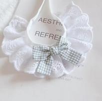1PC Adjustable Cat Lace  Dog Purity Bib White Wedding Dress Pet Drool Towel Bow Cat Collar Bib Bib  Pet Accessories