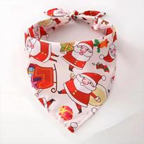 Christmas Pet Dog Bandana - 5 Colors Cat Puppy Kerchief All-Season Neckerchief Scarf Dog Saliva Towel Pet Accessory balta