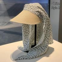 Versatile French Retro Headscarf Hat Sweet Loli Quick Drying Sun Hat Foldable Adjustable Peaked Cap Outdoor Seaside Vacation