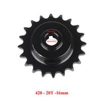 420 20T 16mm 17mm Steel Alloy Bore Chain Front Engine Sprocket For Coleman Trail CT200U Mini Bike ATV Mower Motor Accessories