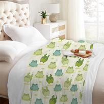 Cartoon Green Frog Flannel Blankets Warm Winter Travel Bedroom Sofa Bithday Gifts For Kids Soft Throw Blanket 100x150cm