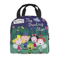 Ben And Hollys Cartoon Accessories Insulated Lunch Tote Bag For Travel Food Box Portable Thermal Cooler Lunch Box Option 1 smėlis