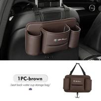 Car Seat Back Water Cup Holder Tissue Hanging Storage Pocket For Alfa Romeo 159 Giulietta Giulia 147 Mito 156 159 166 GT Stelvio