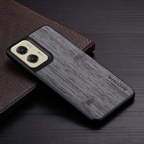 Case for Motorola Moto G Play 2026 Moto G Power 2024 Stylus 5G 2024 Bamboo Wood Pattern Leather Cover for Moto G Play Case Motorola Moto G Play (2026) tamsiai pilka spalva