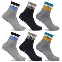 Arnold Palmer Anti-Twist Men's Casual Socks Mid-Length 6 Pairs MSP003 MSP003_6 Pairs [Mixed Colors] FREE