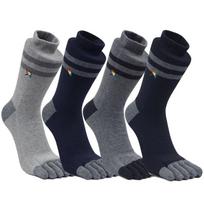 Arnold Palmer 3 Pairs Anti-Twist Men's Ringle Toe Socks Long BA007 Random Colors [Even] BA007_3 Pairs of Long Legs