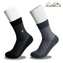 Arnold Palmer Men's Square Dot Suit Mid-calf Socks LM-5531 (40170162) Single Color Black-ONE