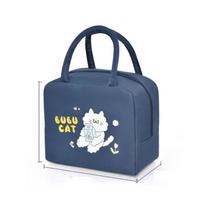 Cute Cat Design Children's Lunch Box Bag Insulated Portable Mommy Bag mėlyna