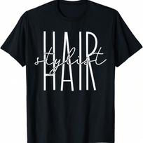 Hairstylist Wounisex Woman Hairdresser Beauty Hair Job Shears T-Shirt S įvairiaspalvis