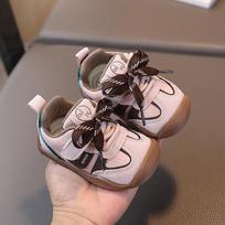 Autumn Baby Walker Shoes: Boys' Sports, Girls' Casual, Korean Style, Cute Closed-Toe Designs Sizes 16-20, Buy 5 Pairs rožinė