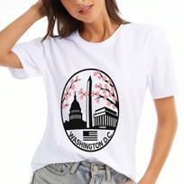Washington D.C. Landmark unisex's Cotton T Shirt, Premium Cotton Graphic Print, Durable, Casual And Fashionable, US Capital Building Image, Architectu S įvairiaspalvis