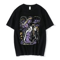 Anime Jojo Bizarre Adventure marškinėliai vyrams Jotaro Star Platinum manga grafiniai marškinėliai vyrams moterims mada trumpomis rankovėmis kasdieniai viršutiniai drabužiai#Spalva S įvairiaspalvis