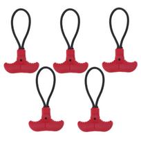 5Pcs Practical Durable Tent Bags T-shaped Zipper Puller Replacement Pull Fixer Backpack Zipper raudona