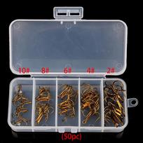 PRO BEROS2/4/6/8/10 # San Ben Hook LureHook Binding Hair 5 Specifikacijos Mišrus 50 vienetų paketas dėžutėje auksas