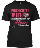 Firefighter Wife Wife Some People Simply Admire Tee Unisex T-Shirt S red