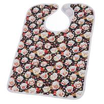 Eating Adults Bib Waterproof Reusable 3 Layers Washable Clothing Protector for Elderly Cat