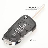 jingyuqin CE0523 Modifikuotas raktų korpusas Peugeot 306 407 807 Partneriui Nuotolinio VA2/HU83 geležtės įėjimo pultelio korpusas 2/3 mygtukai castleton žalia spalva