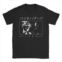 Silent Hill 1996 Hazard T Shirts 100% Cotton Vintage T-Shirt Round Neck Game Demon Resident Zombie Tees Short Sleeve Tops S