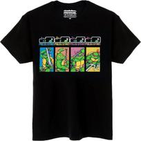 Teenage Mutant Ninja Turtles T-Shirt Mens TMNT Arcade Game Retro Top S juoda