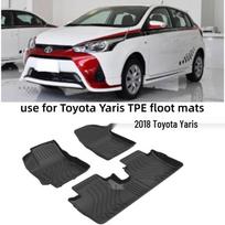 2018 Toyota Yaris Overseas LHD TPE Floor Mats: Eco-friendly, odorless, waterproof, wear-resistant, non-slip. 2018 Toyota Yaris Floor Mats