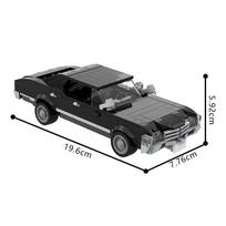 MOC Impala automobilio modelio konstravimo kaladėlės 1967 m. Chevrolet Impala iš „Supernatural“ Juodo automobilio kaladėlės „Pasidaryk pats“ Kūrybiški žaislai Suaugusiųjų dovanos PDF Instructions
