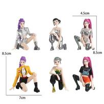 6Pcs New Kpop Devil Hunter Rumi Zoe Mira anime polyvinyl chloride character collection desktop trinkets Childrens New Year gift