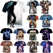 Vasaros mada Michael Jackson hip-hopo dainininkas retro šaunus laisvalaikio vyriškas Harajuku gatvės stilius trumpomis rankovėmis XXS