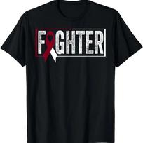 Throat Cancer Shirt Oral Head Neck Cancer Awareness Fighter T-Shirt S juoda