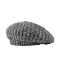 Elastic Knitted Berets British Style Retro Painter Hat Personality Artist Hat  Travel juoda