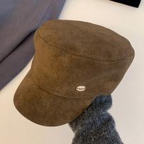 Flat Brim Suede Beret Vintage Beanie Cap Fashion Painter Berets  Women chaki