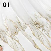150X50Cm Gradient Embroidery Lotus Leaf Soft Fabric Diy Hanfu Shirts Doll Cloth Chinese Diy Sewing Craft Organza Tulle Fabric 50X150cm