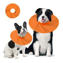 Large Dog Elizabeth Circle Net Bracelet Breathable Anti-Lick Anti-Bite Headset Pet Supplies Comfortable Dog Anxiety Wrap oranžinė